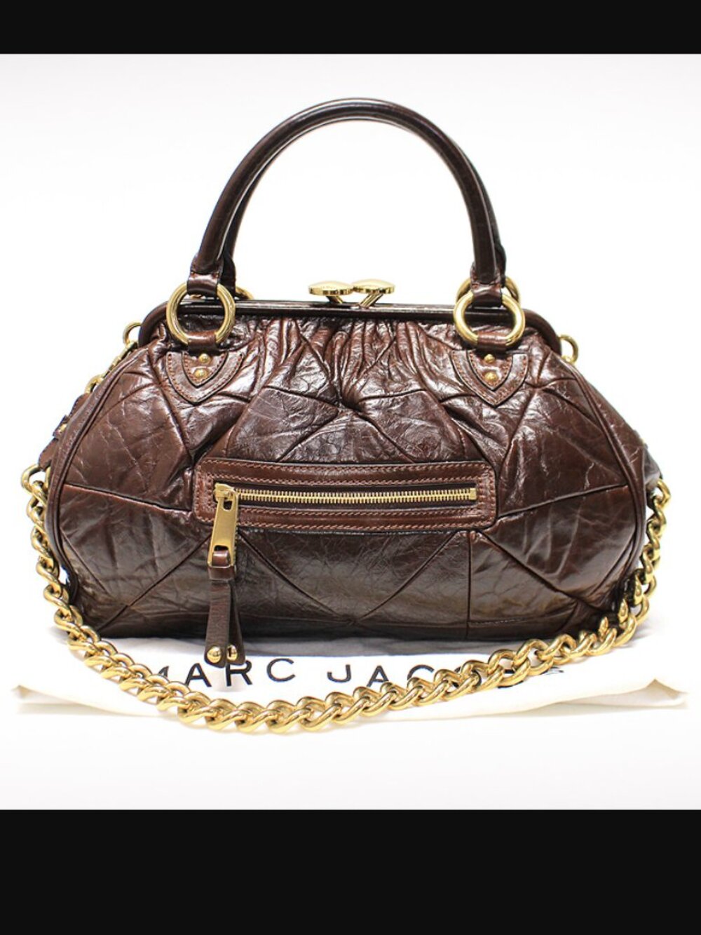 Marc Jacobs Stam Patchwork Quilted Espresso Brown leather Fall 2007 collection